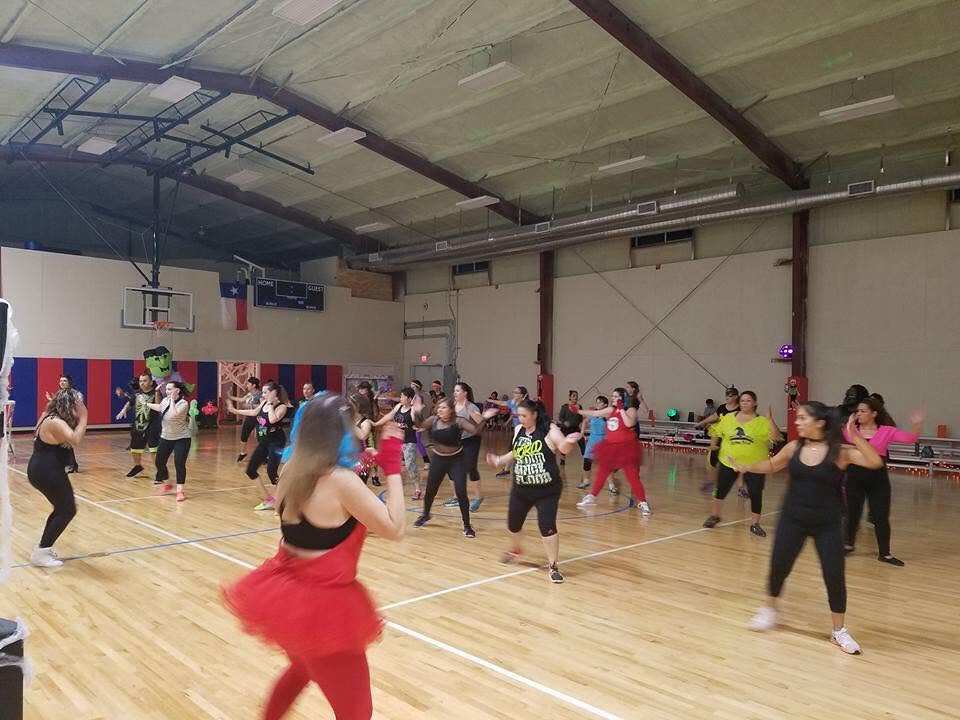 Large group class at Hilltop Court